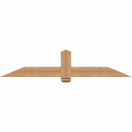 Ekena Millwork Eugene Smooth Timber Gable Bracket, Western Red Cedar, 72"W x 15"H x 3 1/2"D x 5 1/2"F, 5/12 Pitch GBW072X15X0406EUG00SWR